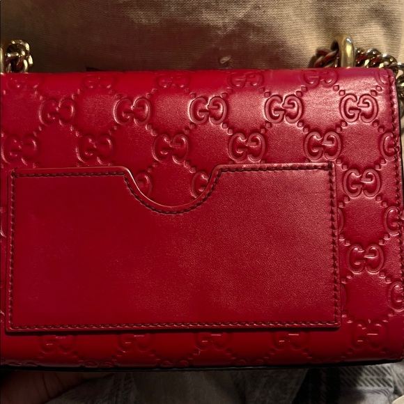 GUCCI
Red Guccissima Leather Padlock Small Shoulder Bag - Picture 3 of 8